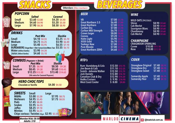 Cinema Price list Nov 2023